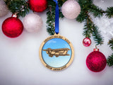 Personalized First Solo Flight Ornament, Cessna, Aviation Gifts, Pilot gift, pilot ornament, Airplane Ornament.